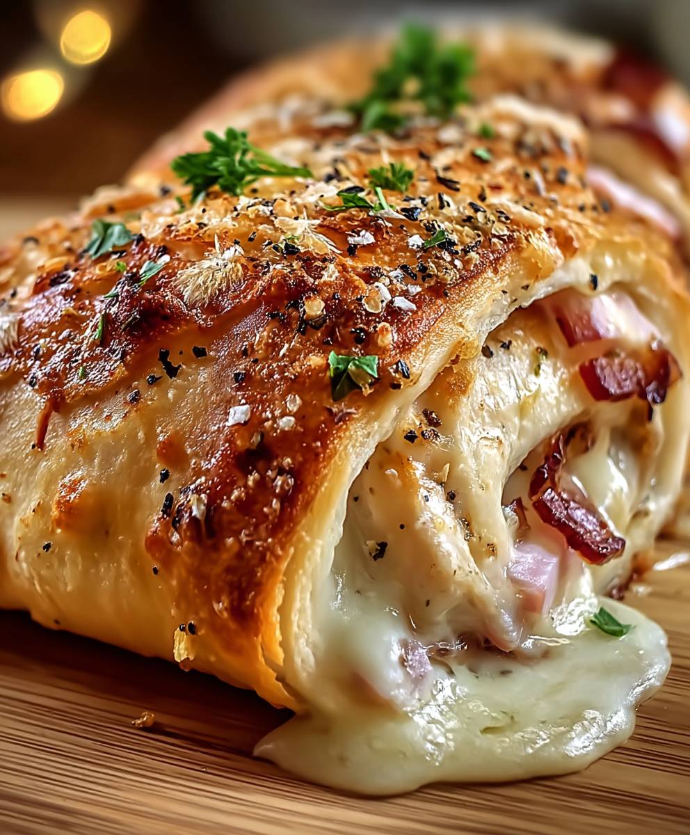 Chicken Cordon Bleu Stromboli