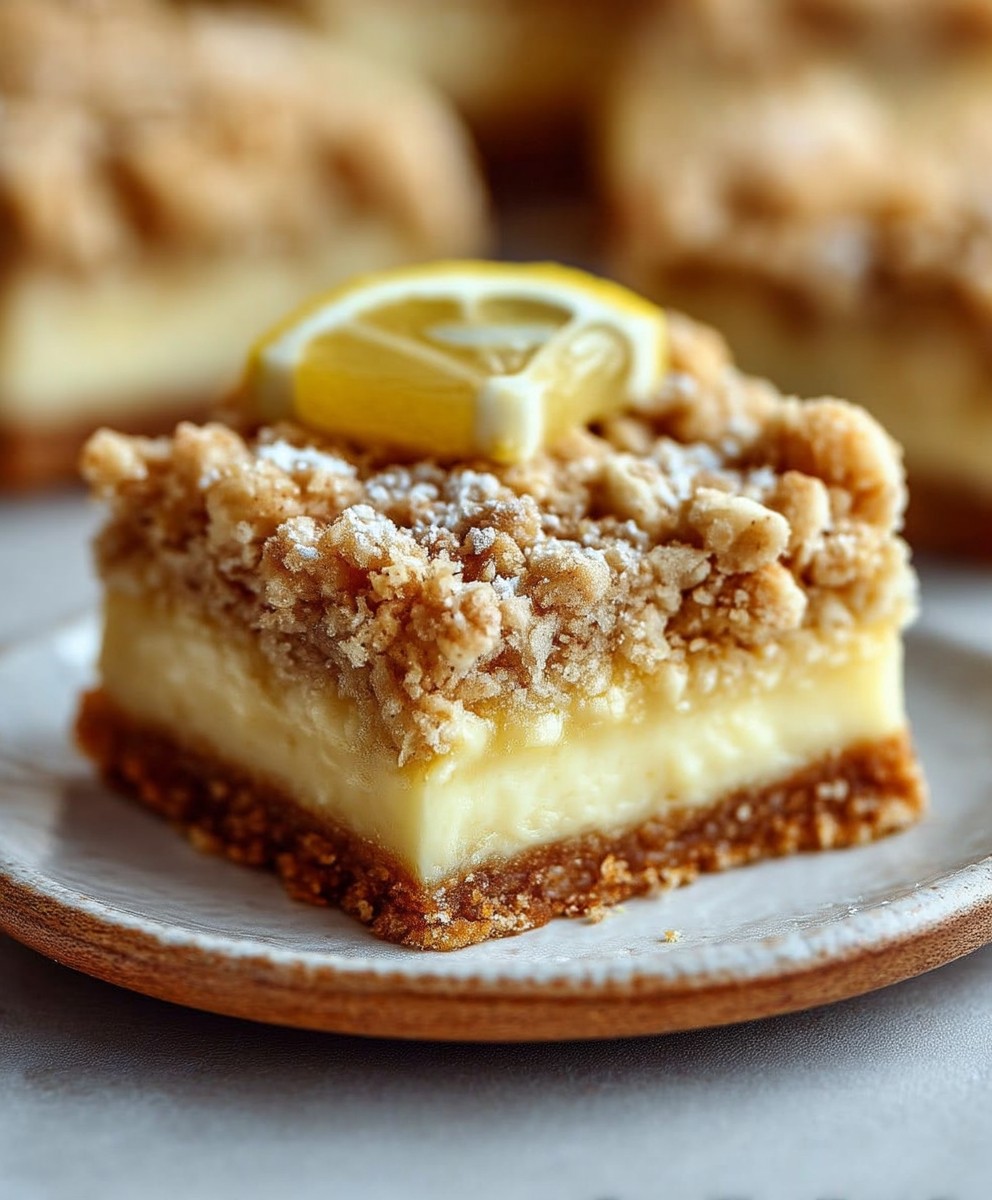 Lemon Oatmeal Crumble Bars