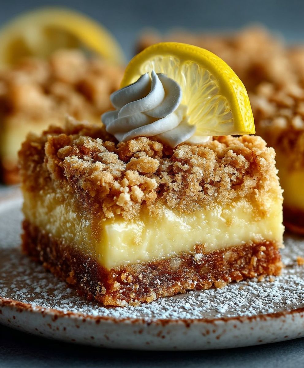 Lemon Oatmeal Crumble Bars
