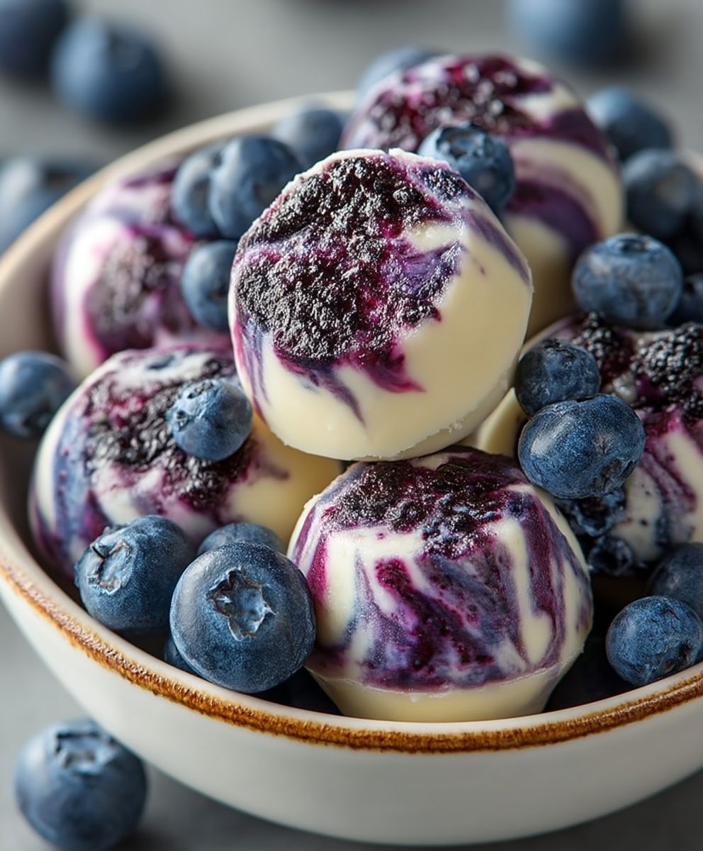 Blueberry Swirl Yogurt Bites