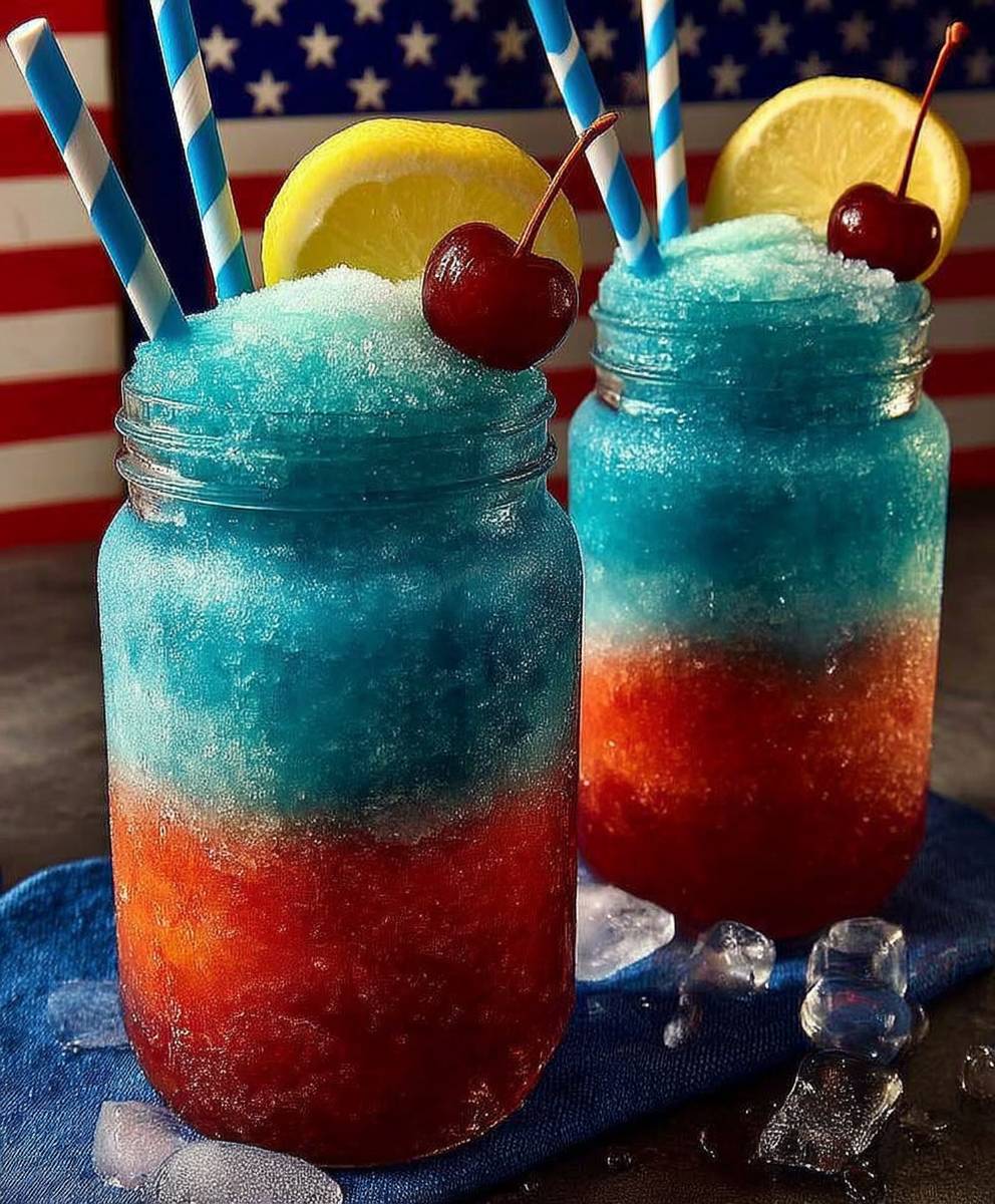 Frozen Bomb Pop Cocktail