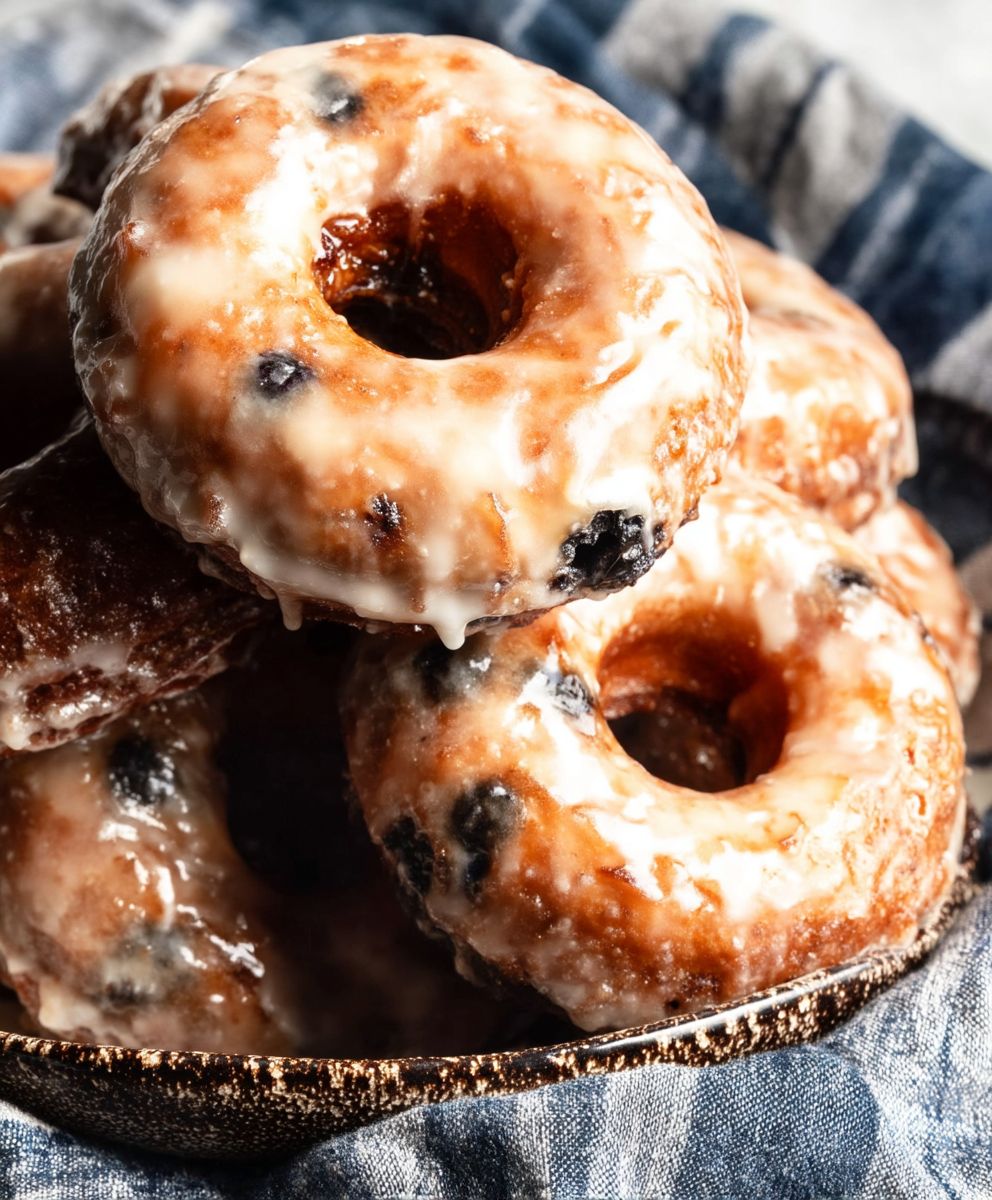 Blueberry cake donuts