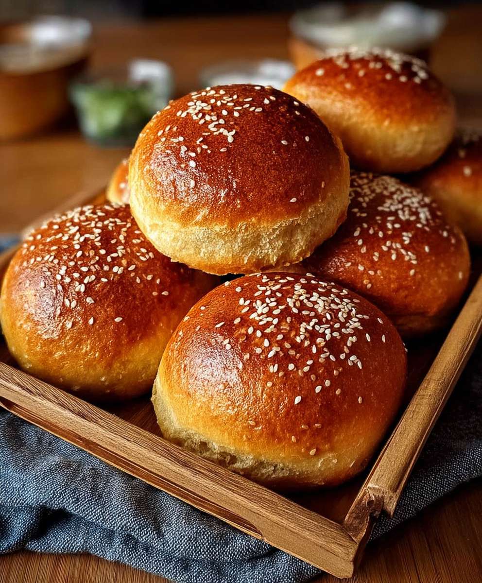 Quick easy hamburger buns