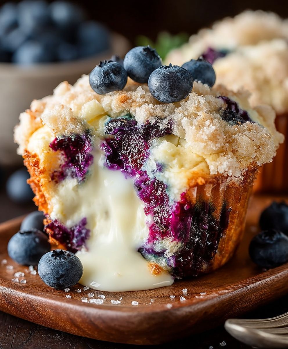 Blueberry cream cheese muffins
