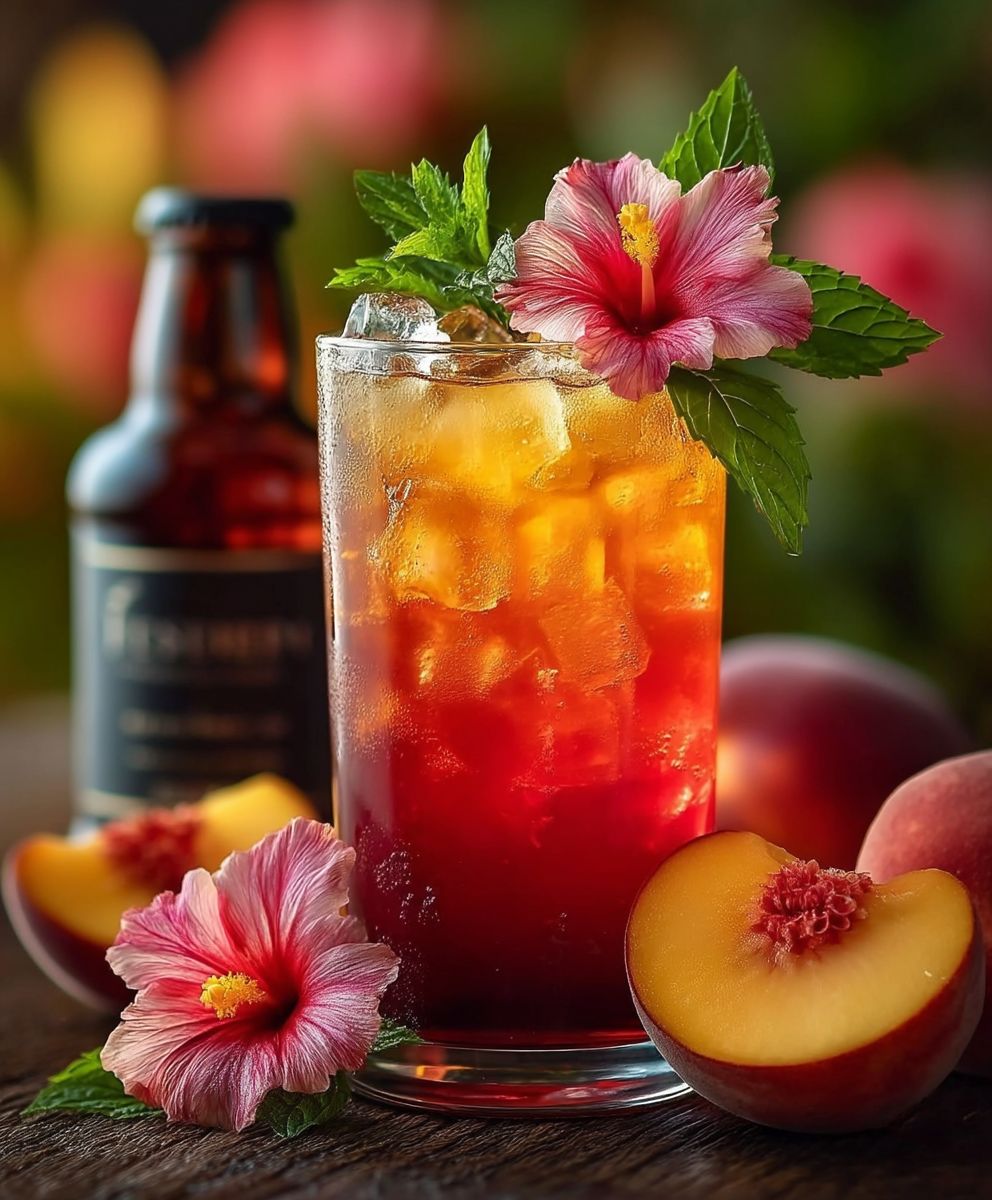 Peach Hibiscus Sunset Tea