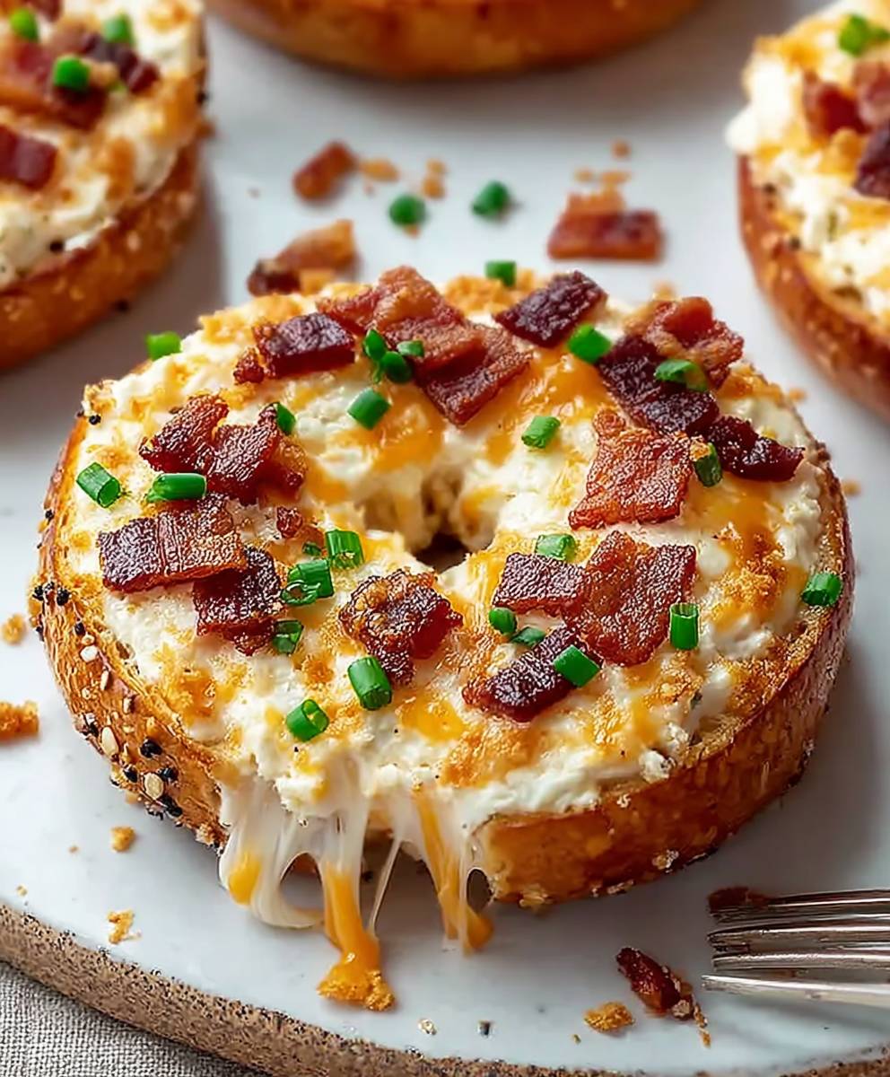 Bacon Cream Cheese Bagels