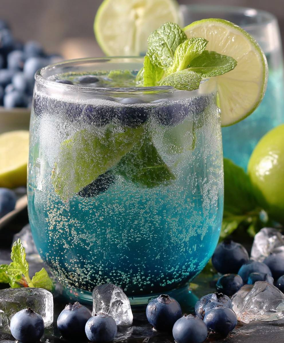 Blueberry infused water