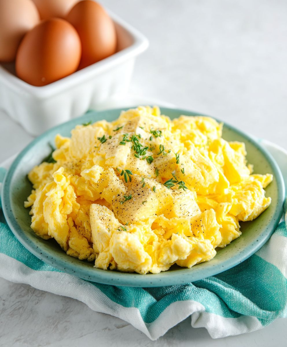 Fluffy scrambled eggs