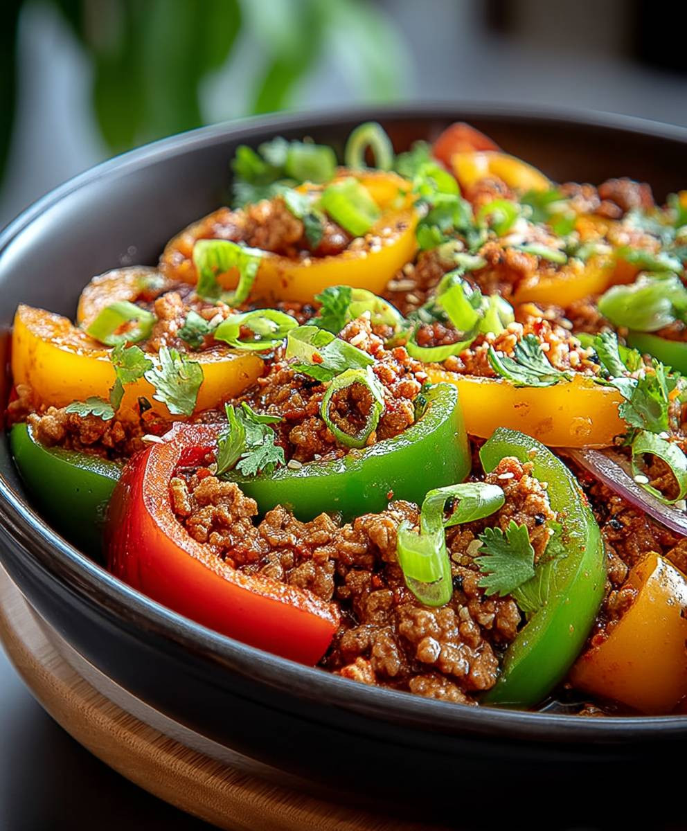 Ground Turkey Peppers Stir Fry