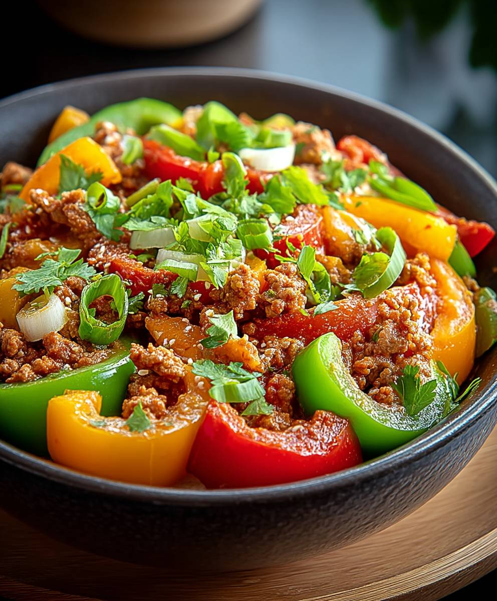 Ground Turkey Peppers Stir Fry