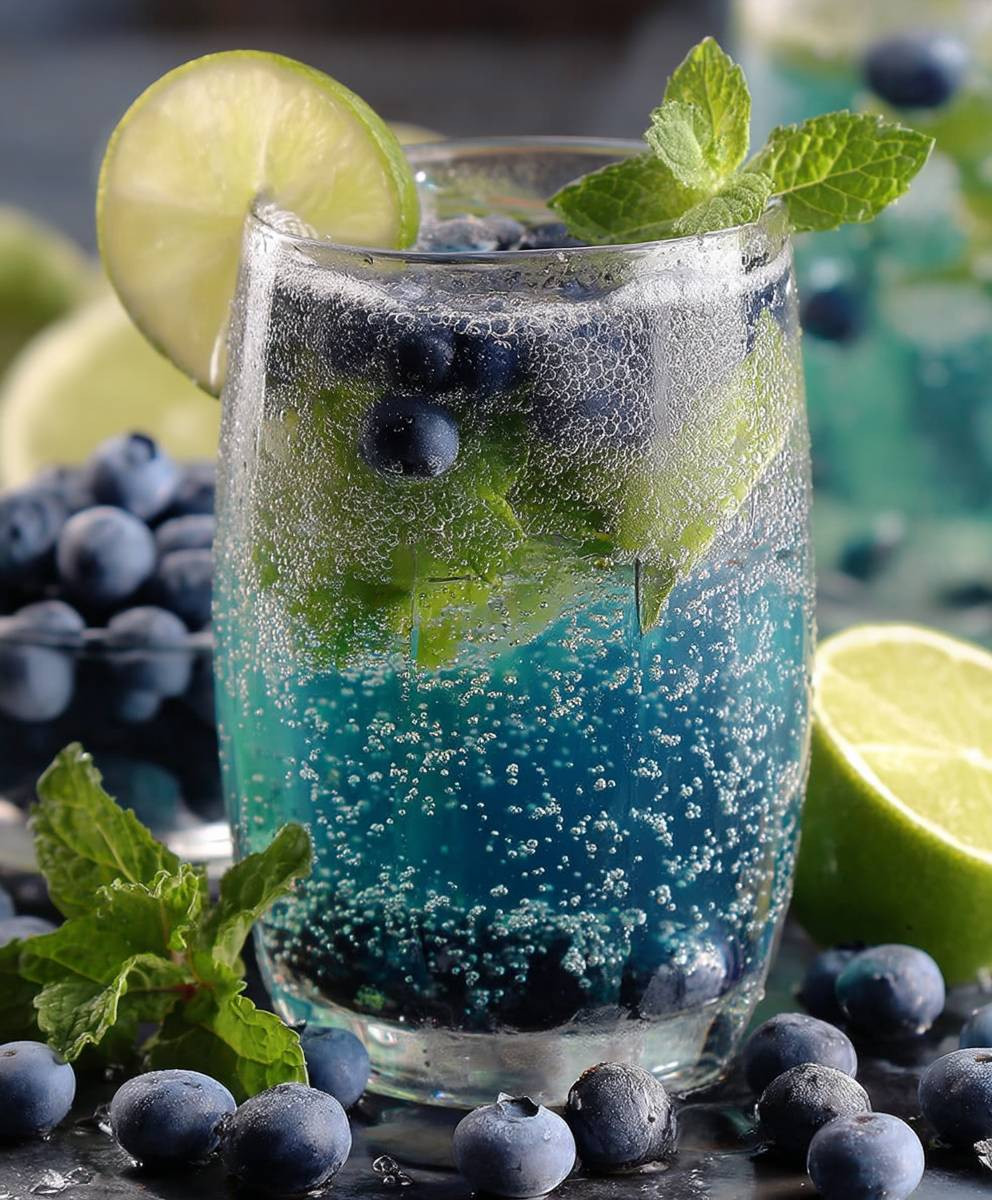 Blueberry infused water
