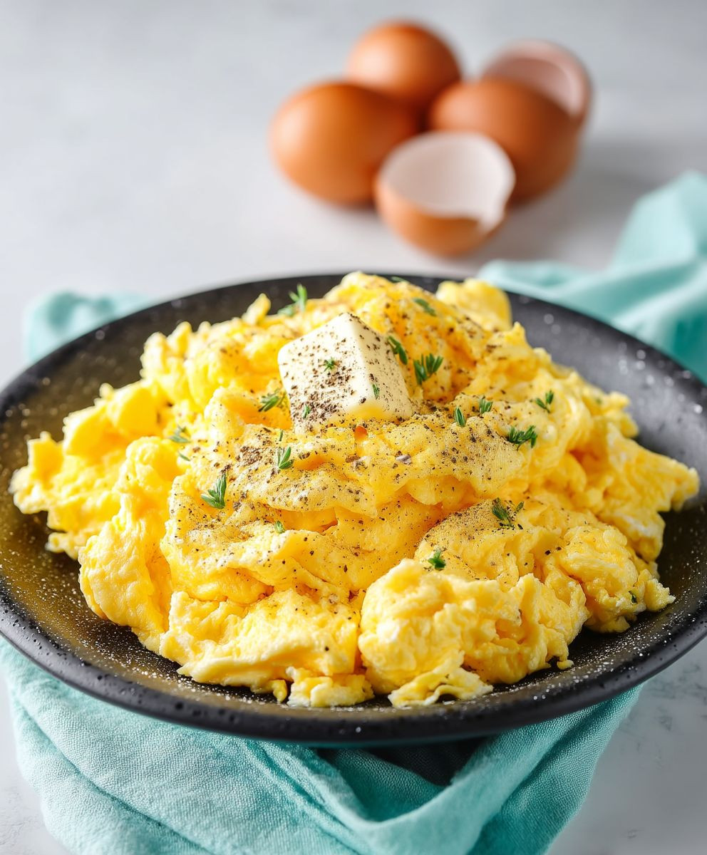 Fluffy scrambled eggs