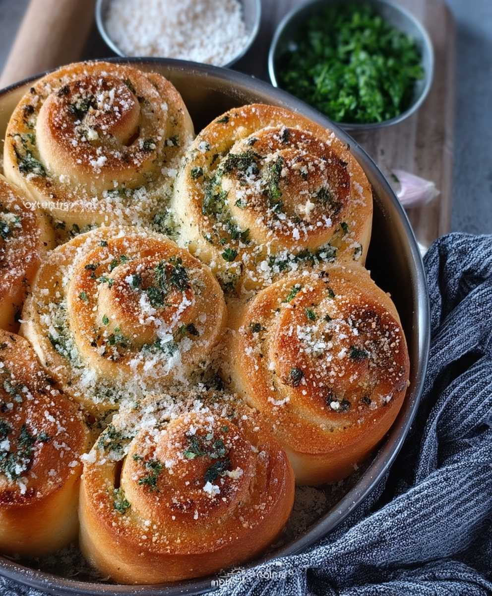 Easy Garlic Bread Rolls