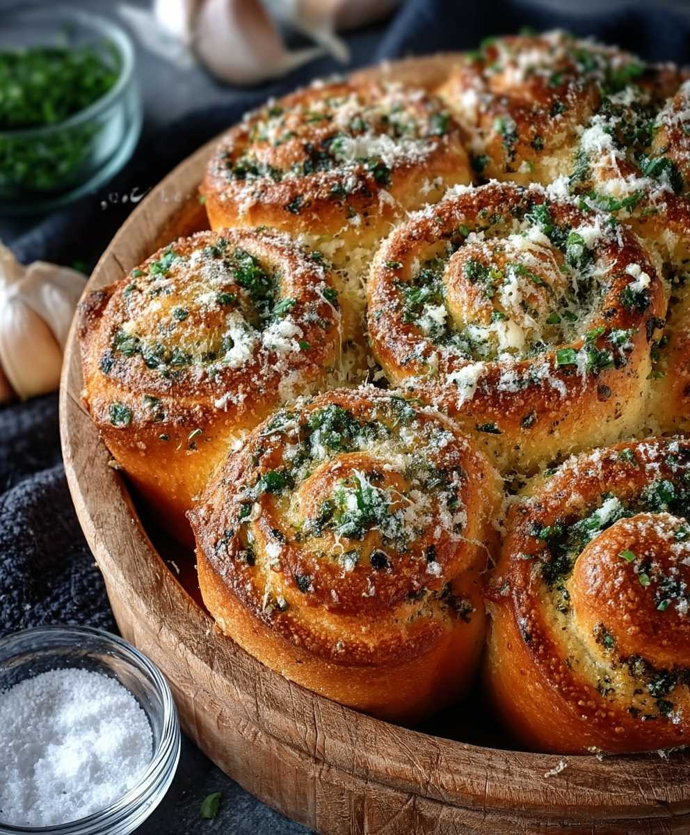 Easy Garlic Bread Rolls