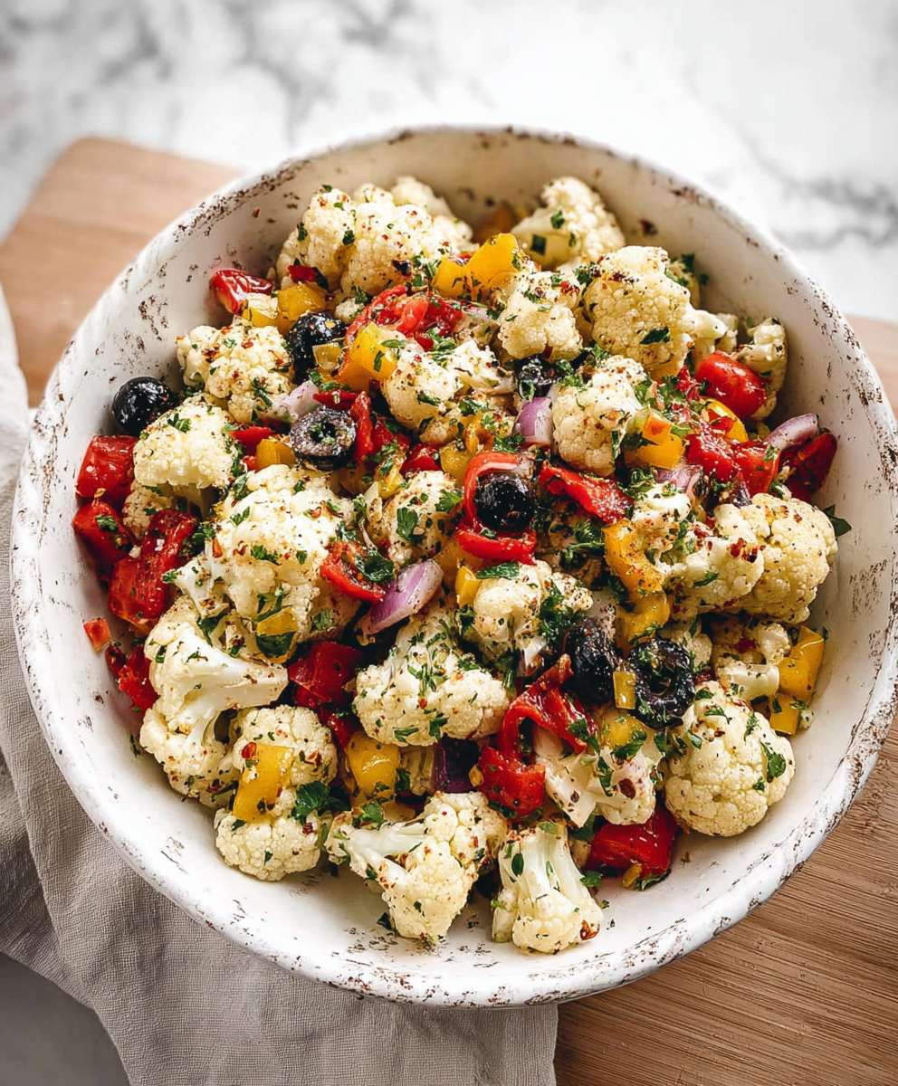 Marinated cauliflower salad