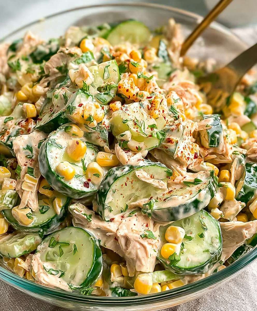 Street Corn Cucumber Salad