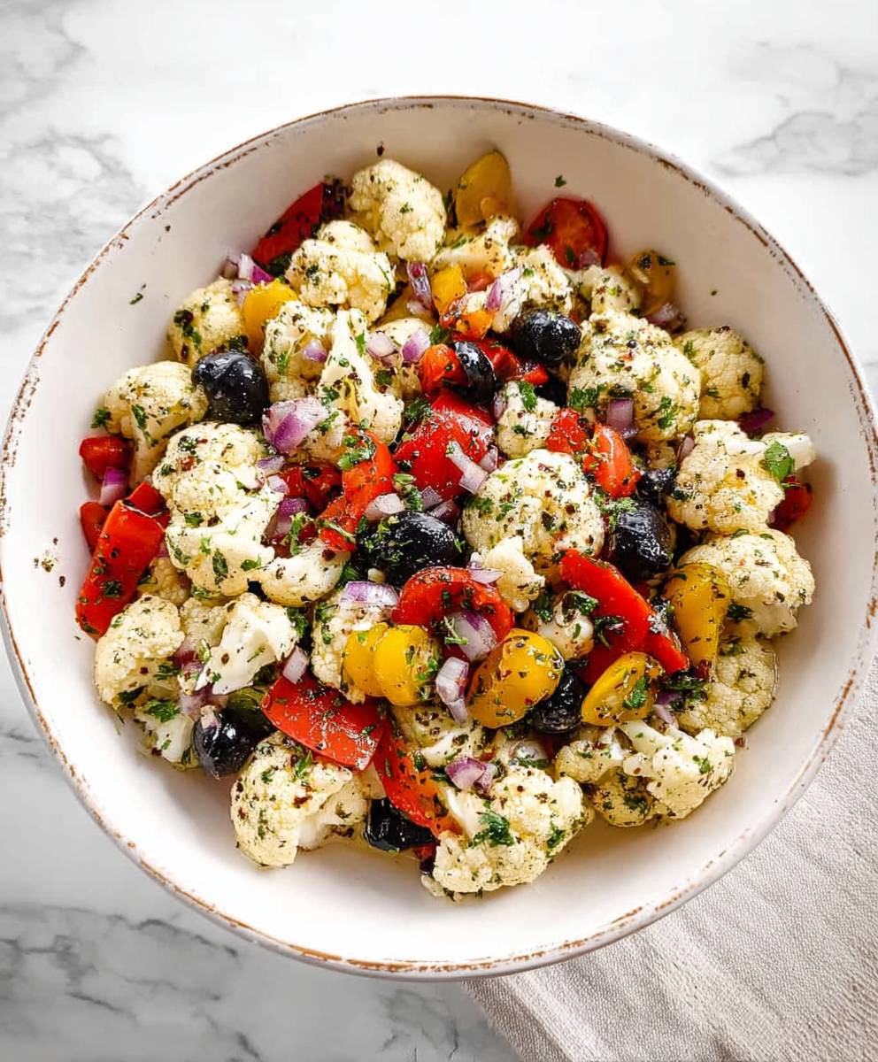 Marinated cauliflower salad