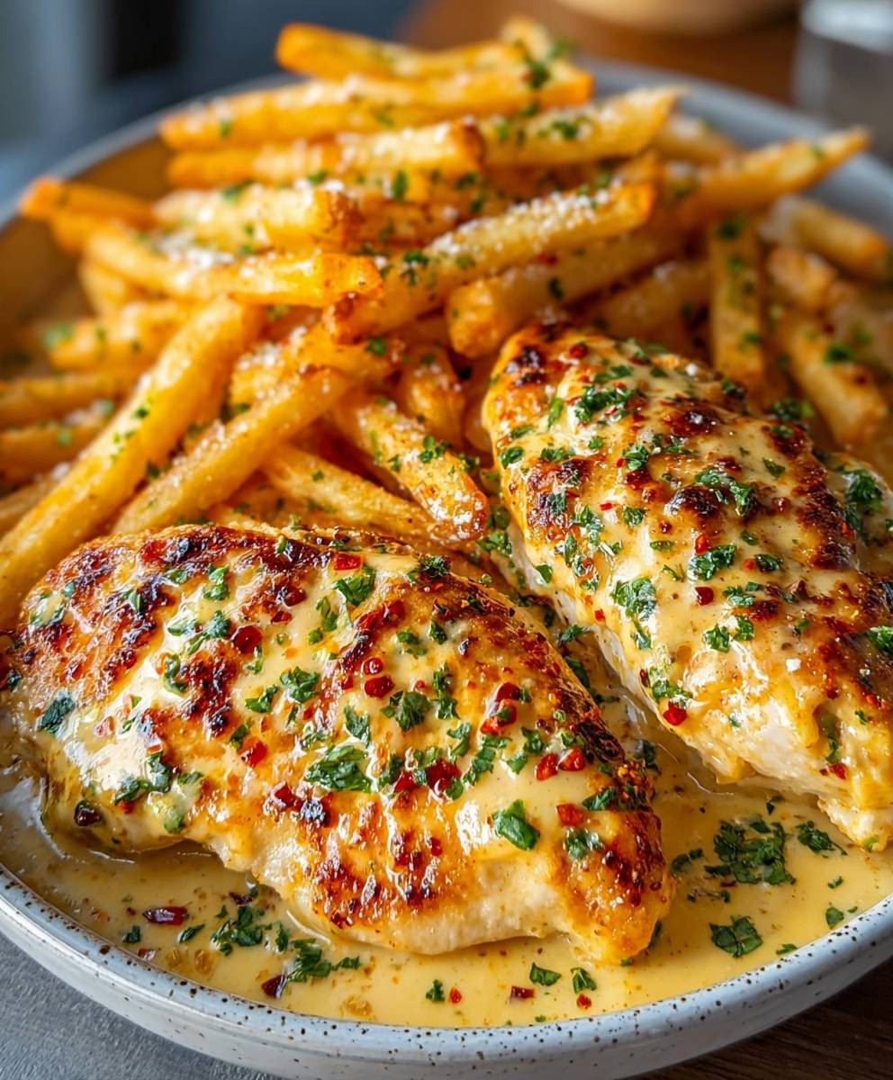 Spicy Creamy Garlic Parmesan Chicken