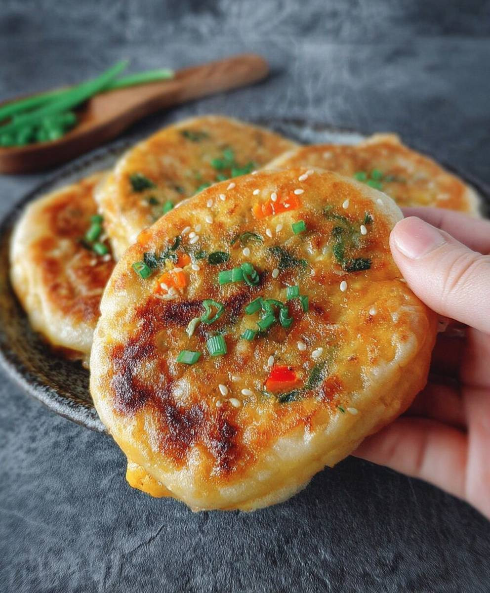 Chinese Savory Stuffed Breakfast Pancakes