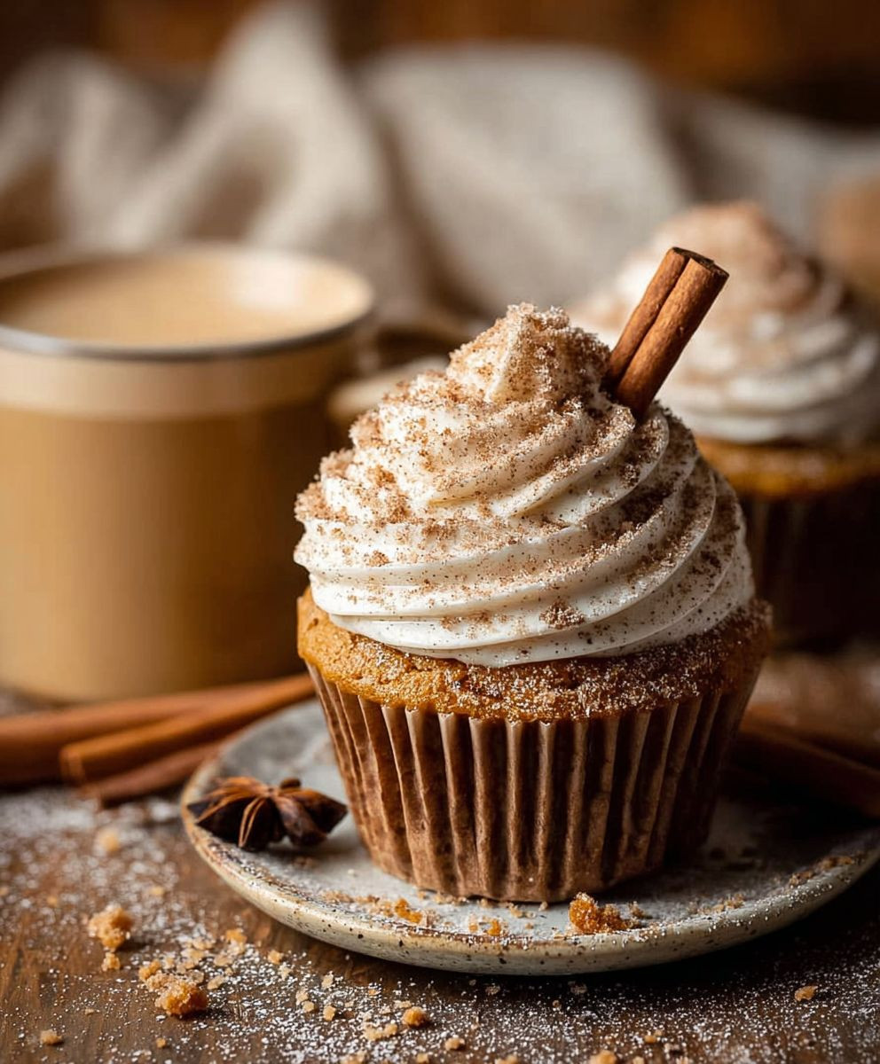 Vanilla Chai Pumpkin Cupcakes