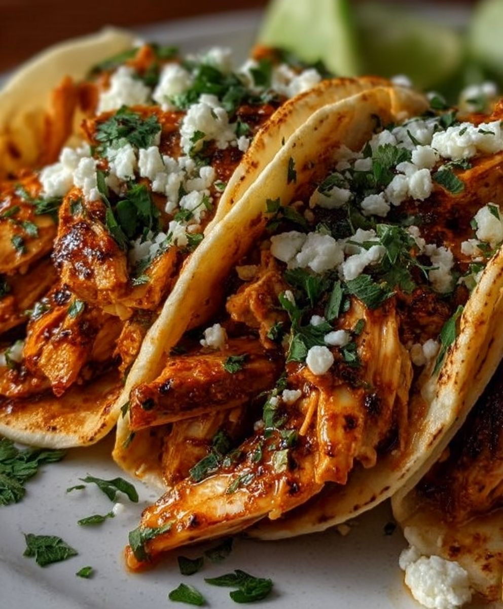 Queso Chicken Tacos