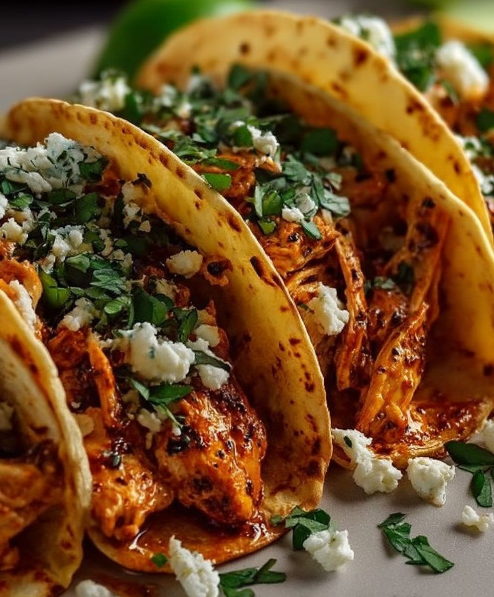 Queso Chicken Tacos