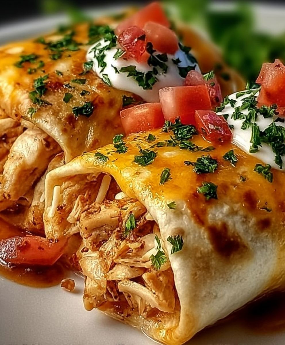 Baked Chicken Chimichangas