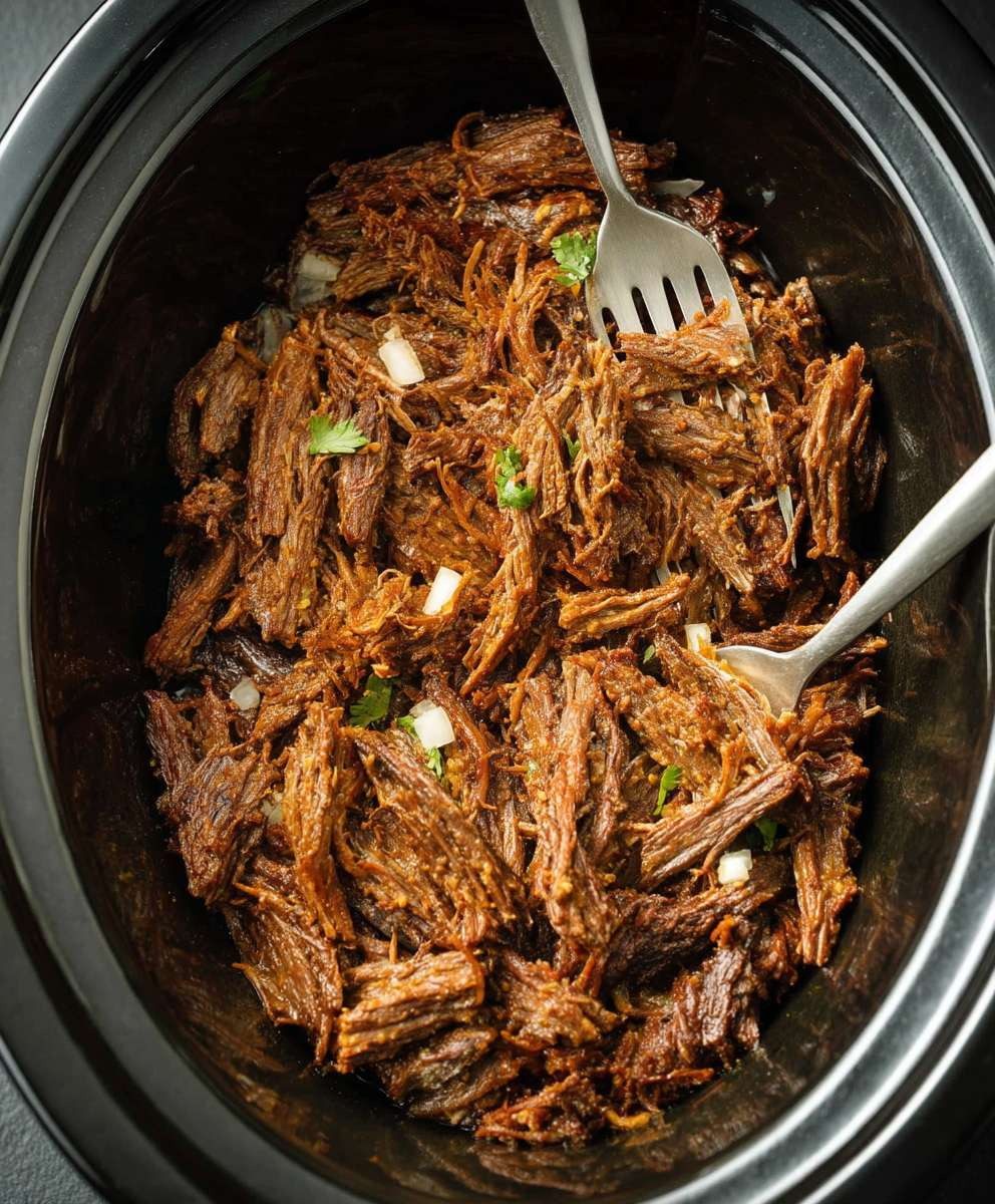Mexican shredded beef tacos