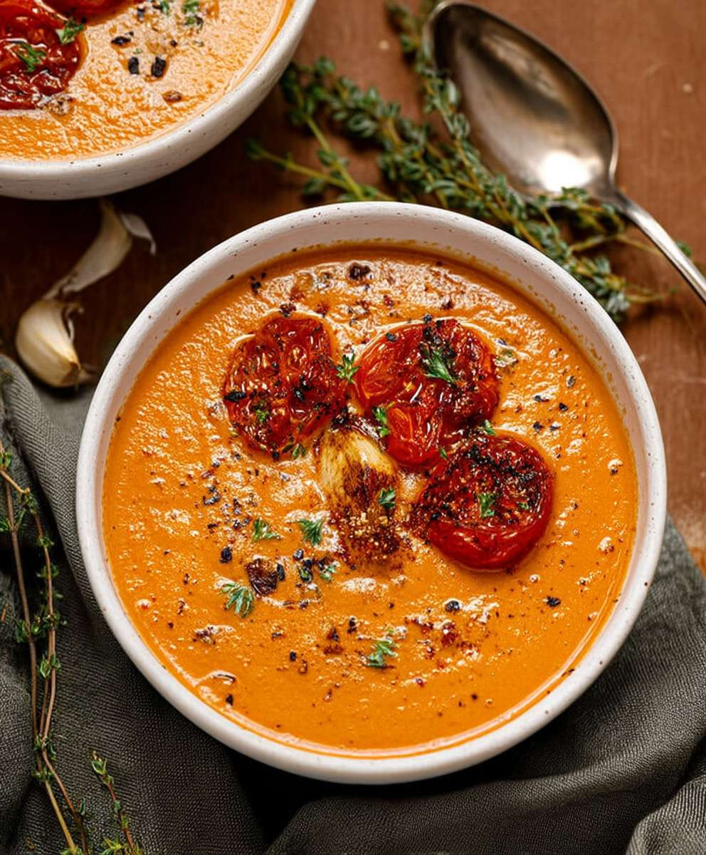 Roasted Garlic Tomato Soup