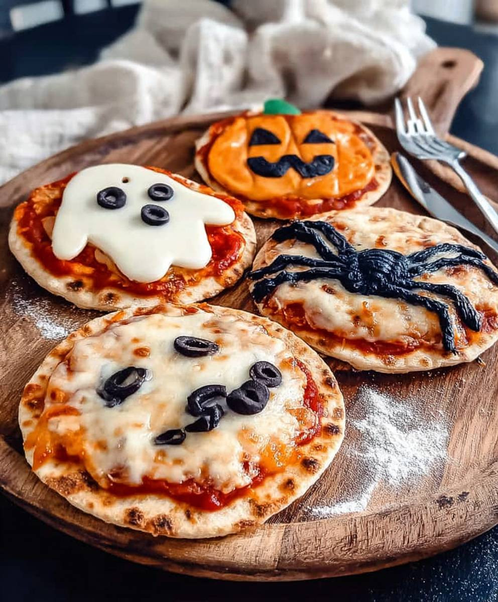 Mini Halloween Pizzas