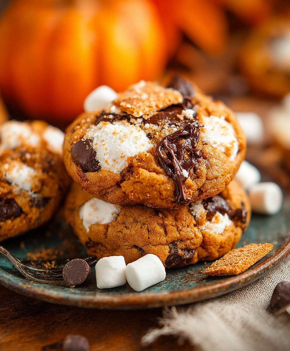 Pumpkin Smores Cookies