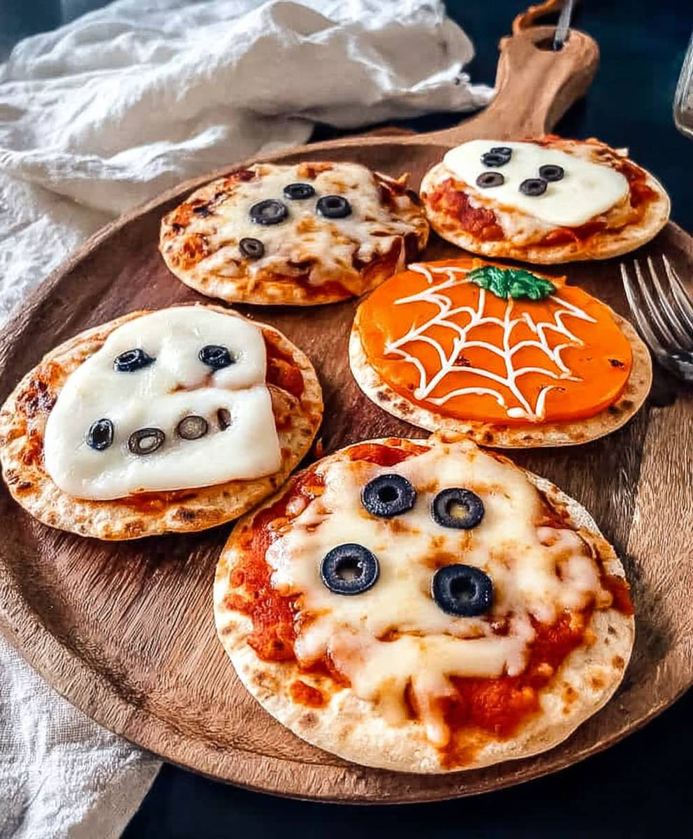 Mini Halloween Pizzas