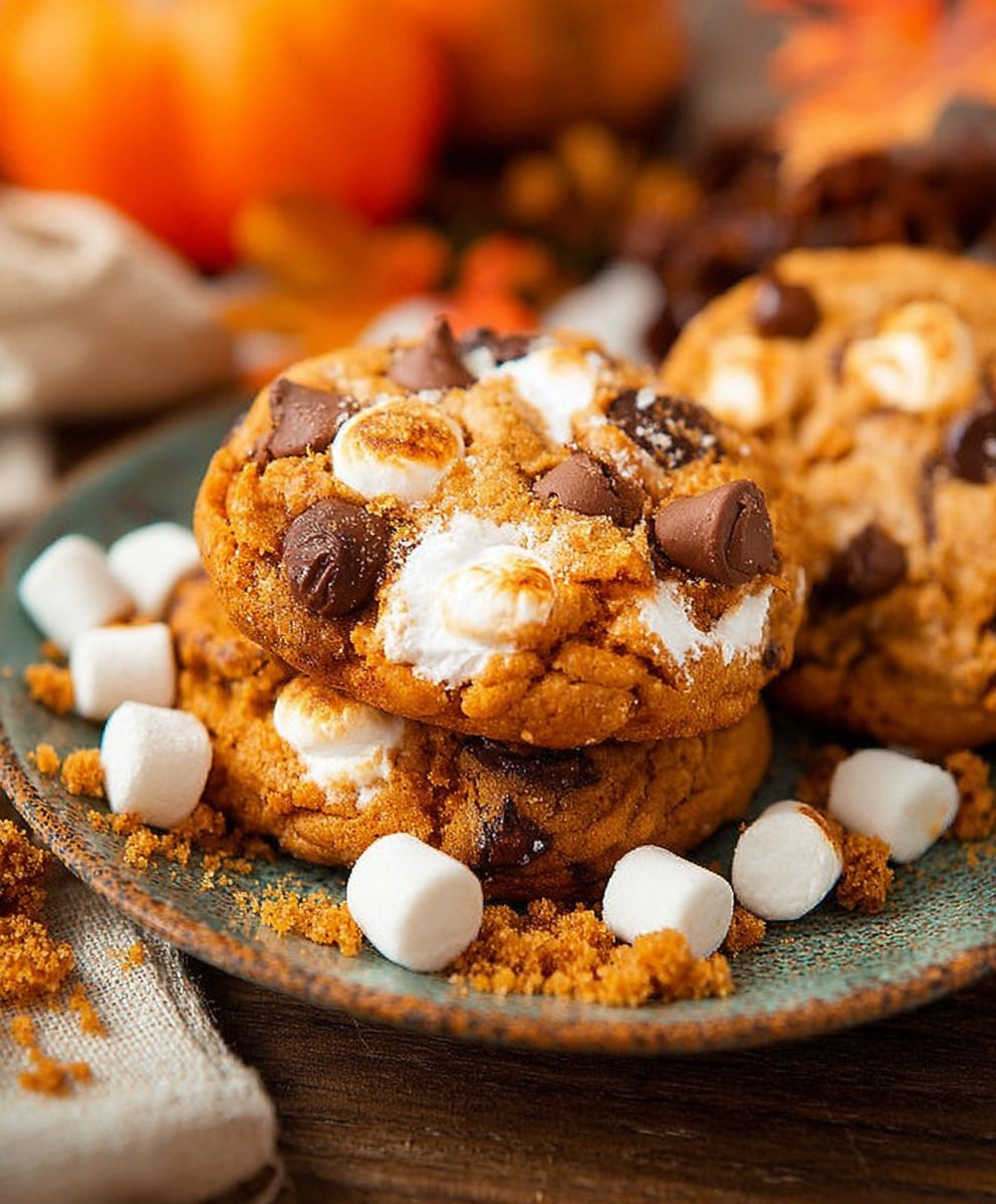 Pumpkin Smores Cookies
