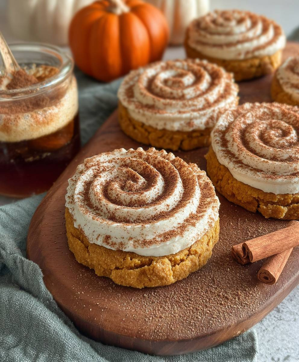 Pumpkin Cookies Cinnamon Frosting