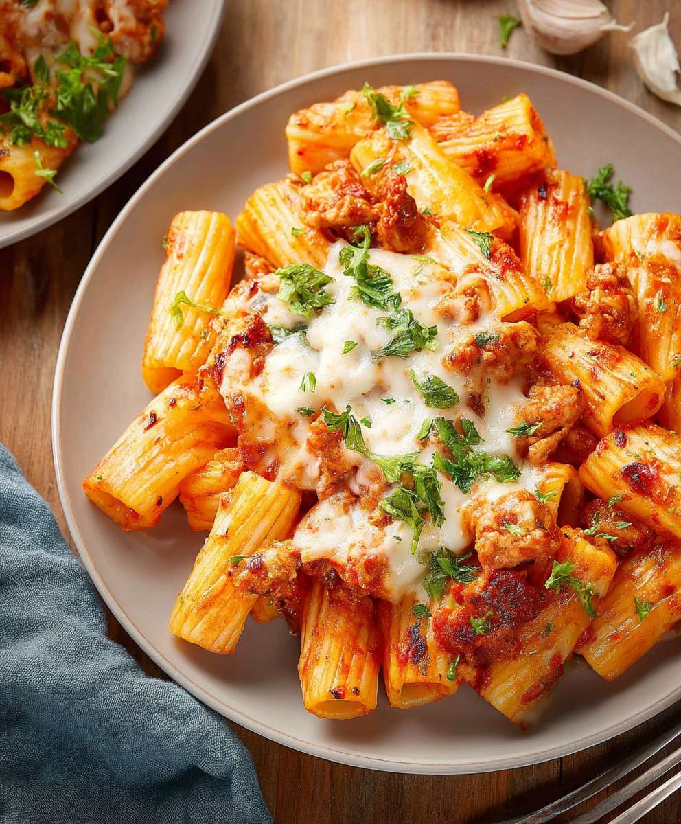 Ground Turkey Baked Rigatoni