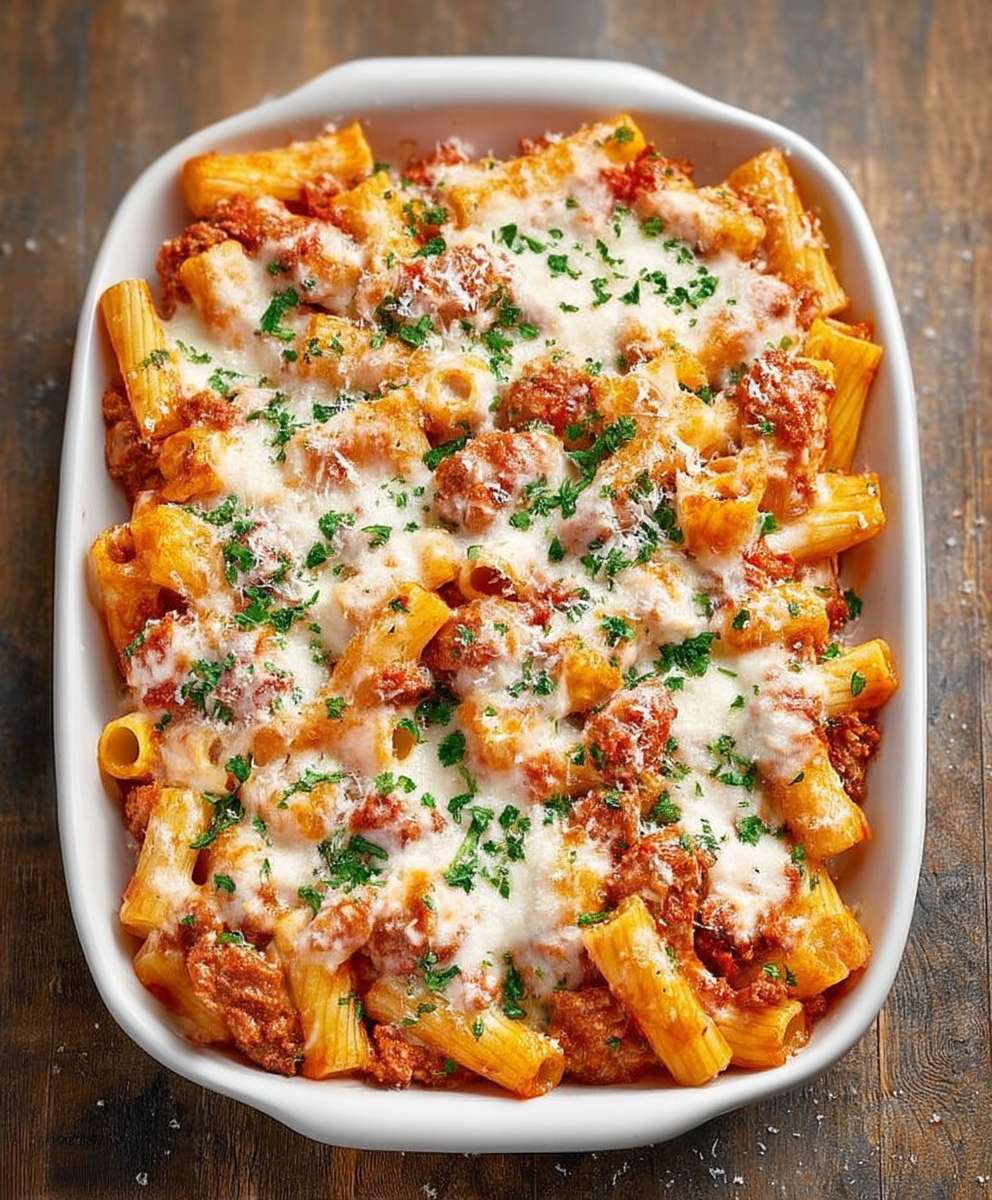 Ground Turkey Baked Rigatoni