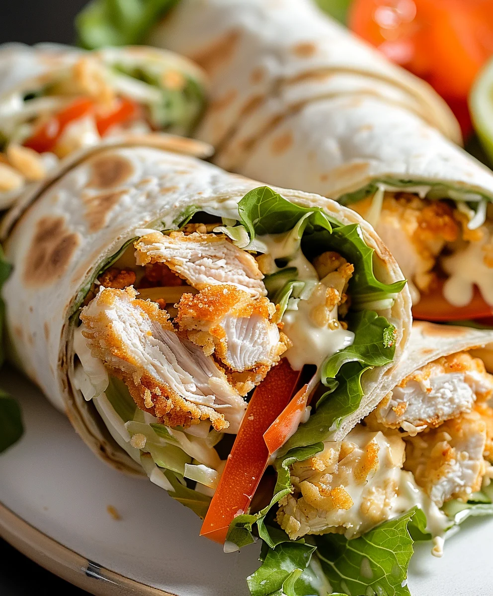 Delicious Crispy Chicken Ranch Snack Wraps