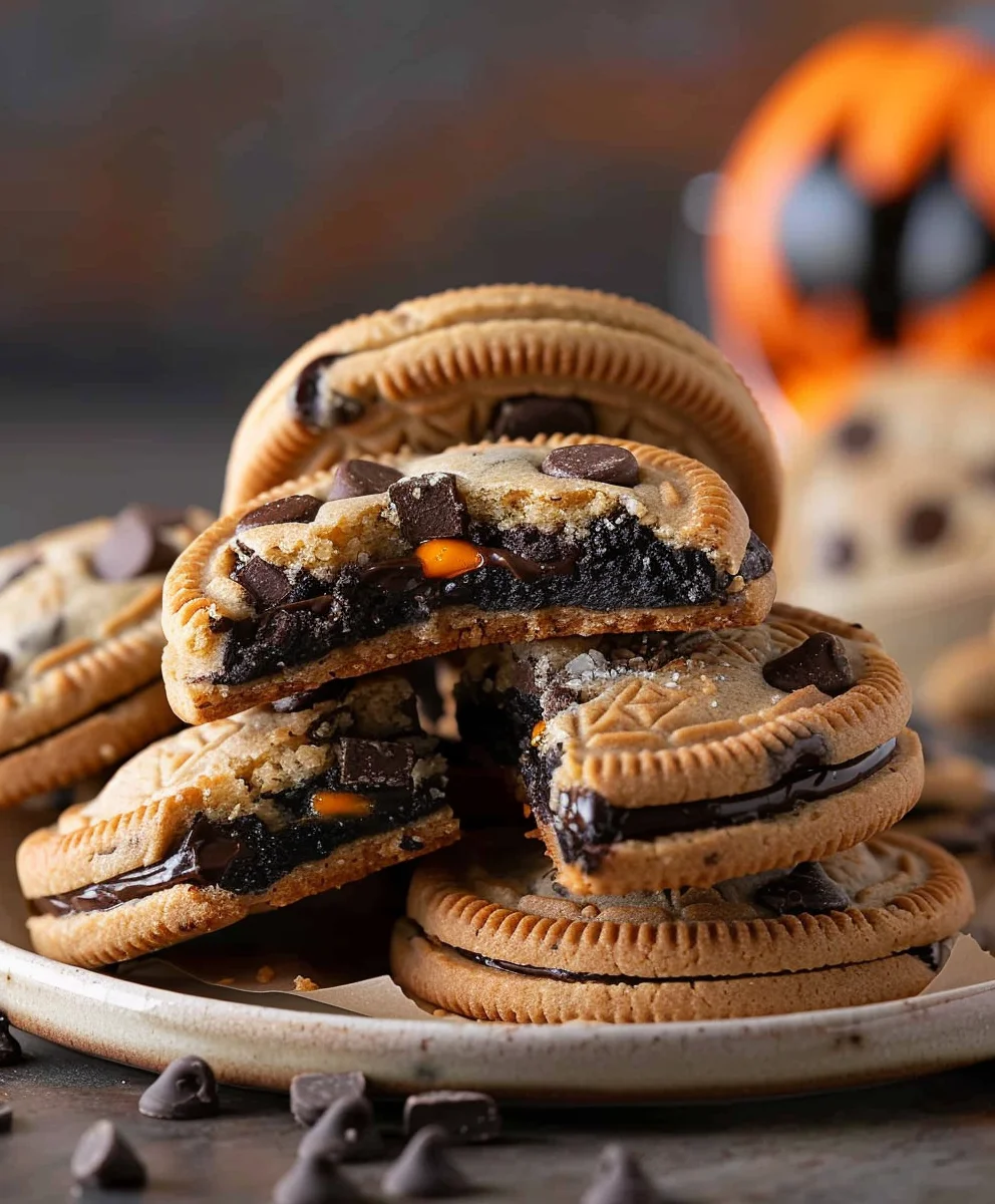 Frightfully Delicious Halloween Oreo Stuffed Cookies