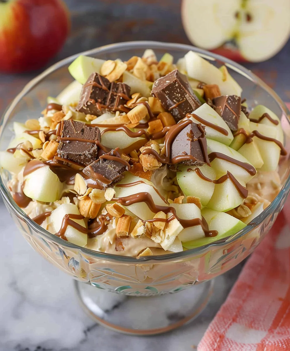 Sweet & Salty Snickers Apple Salad Recipe - Must-Try Dessert!