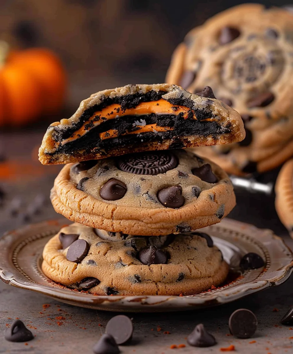 Frightfully Delicious Halloween Oreo Stuffed Cookies
