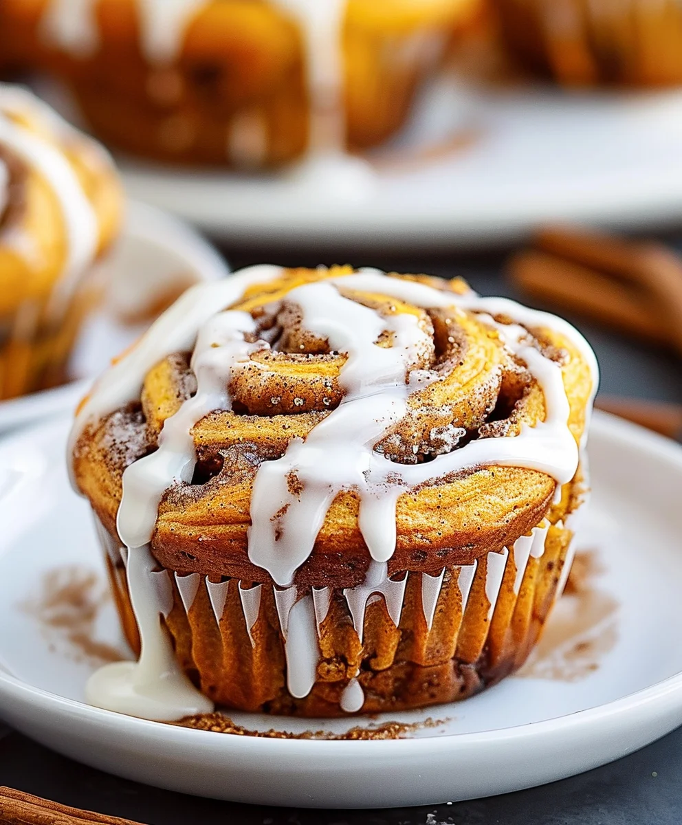 Easy Pumpkin Cinnamon Roll Muffins - Fall's Best Treat!