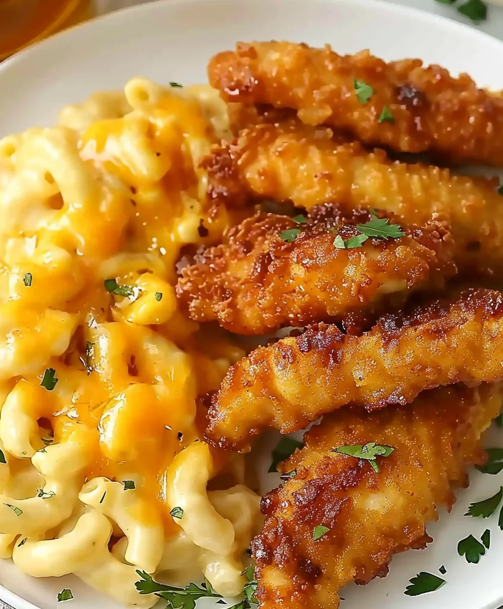 Irresistible Hot Honey Chicken Tenders & Baked Mac & Cheese