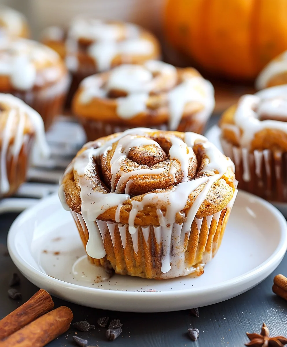 Easy Pumpkin Cinnamon Roll Muffins - Fall's Best Treat!