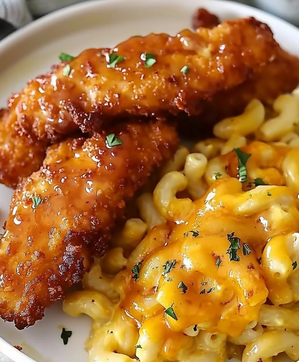 Irresistible Hot Honey Chicken Tenders & Baked Mac & Cheese