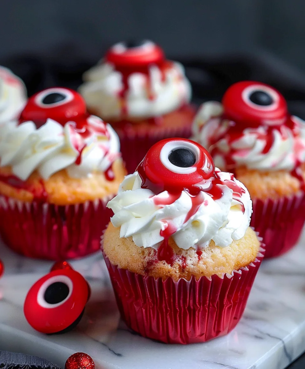 Creepy Halloween Augapfel Cupcakes: Eyeball Treats!