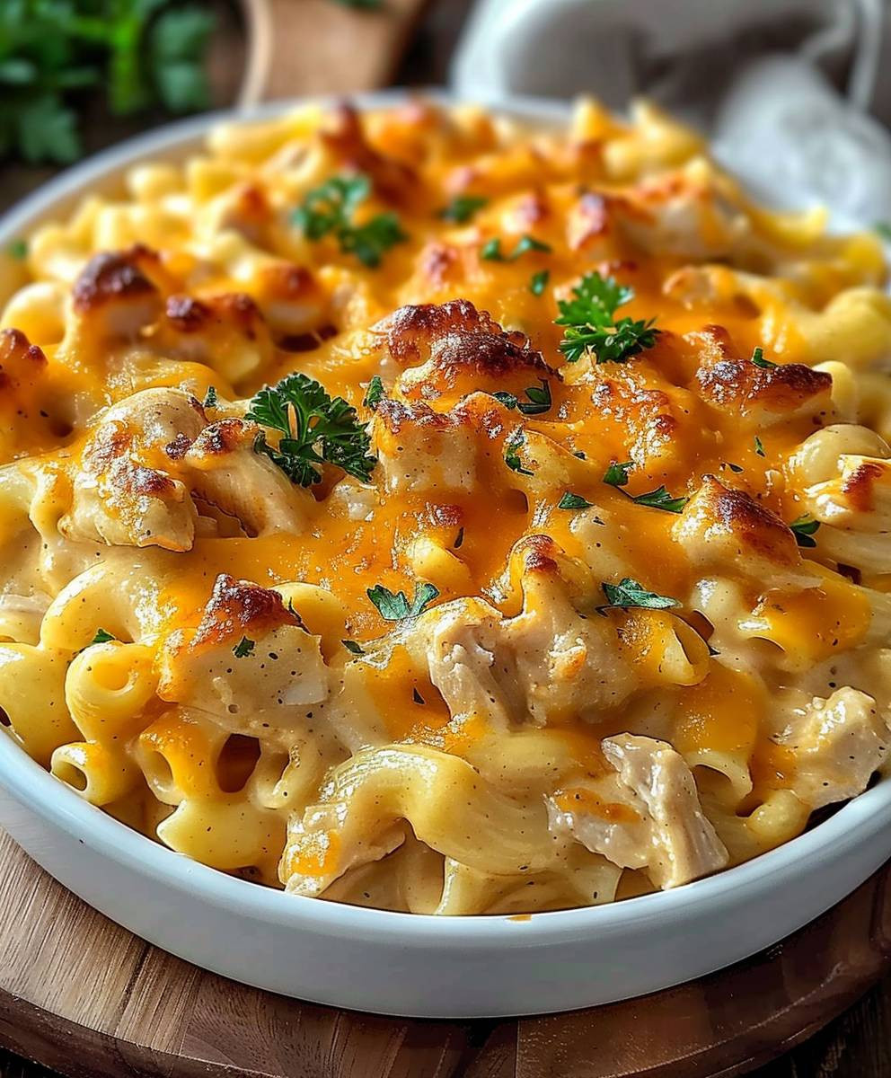 Buffalo Chicken Pasta Bake