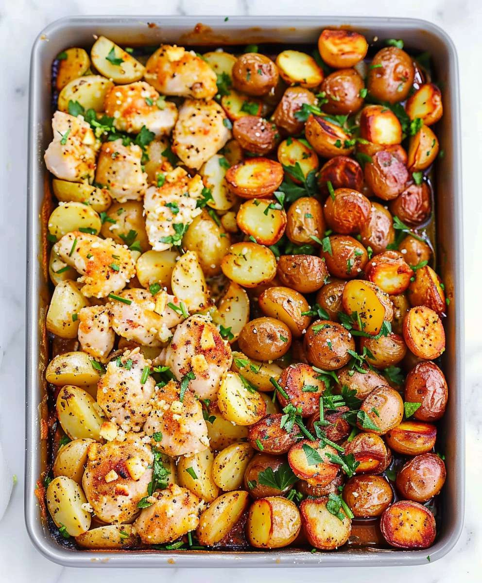 Garlic Parmesan Chicken Potatoes