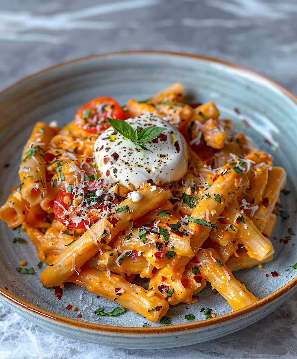 Creamy Garlic Tomato Pasta