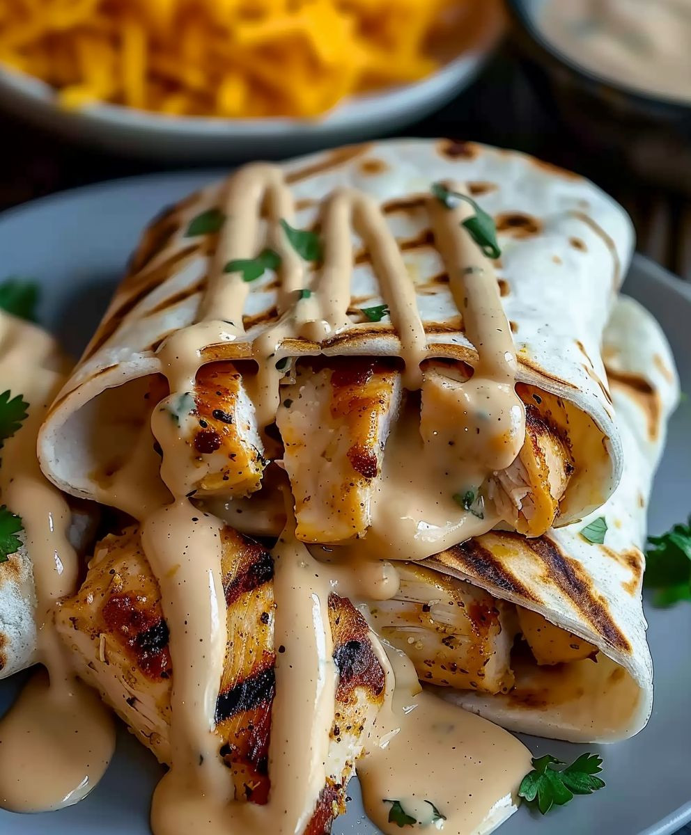 Chicken Garlic Wraps