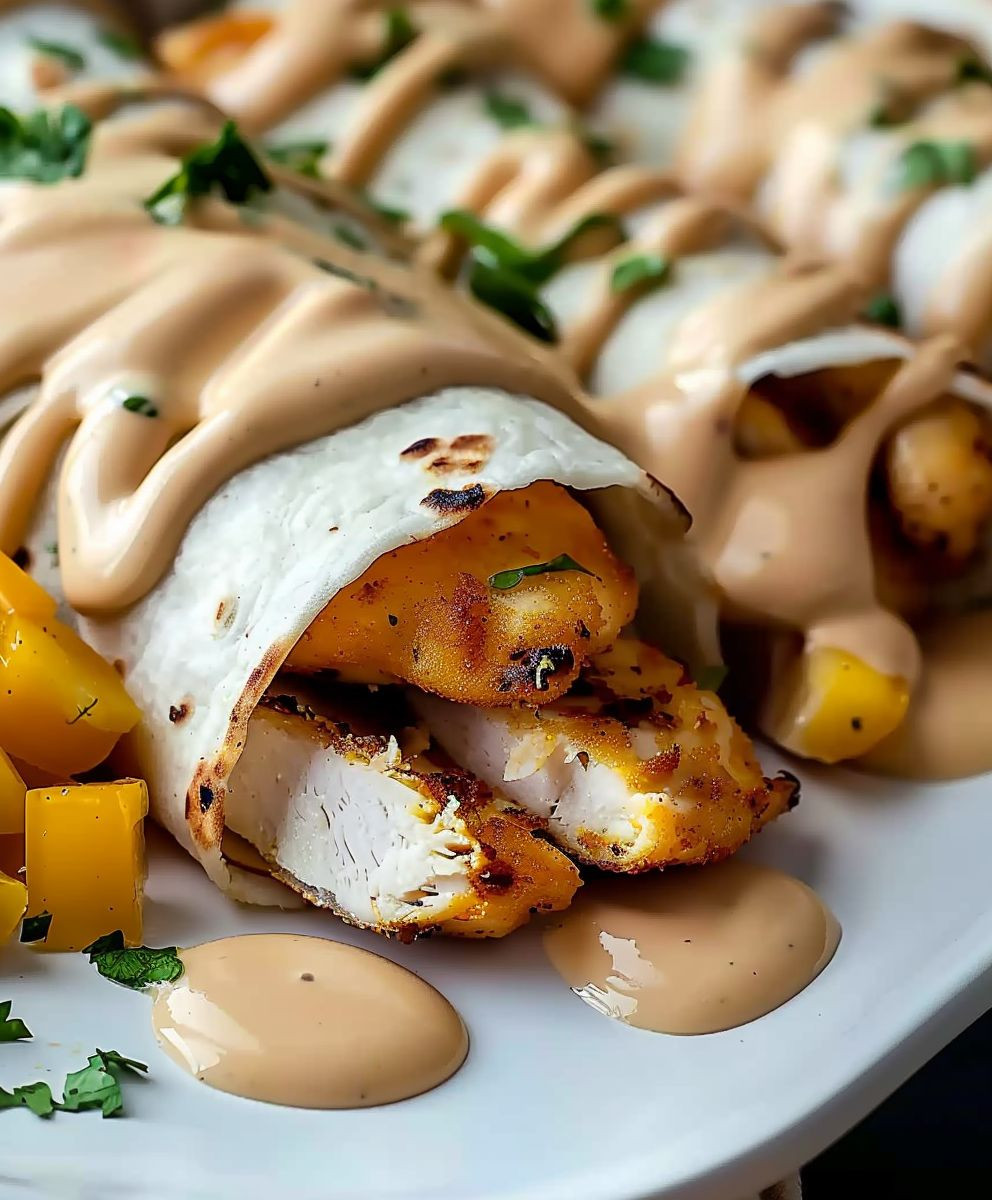 Chicken Garlic Wraps